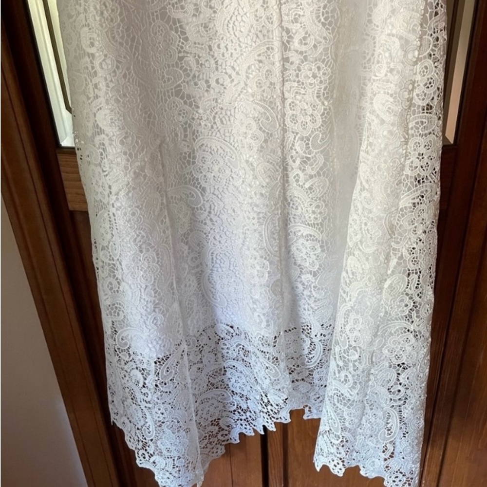 Soft Surroundings White Madelyn Lace Maxi Dress Size 4 - Picture 5 of 5